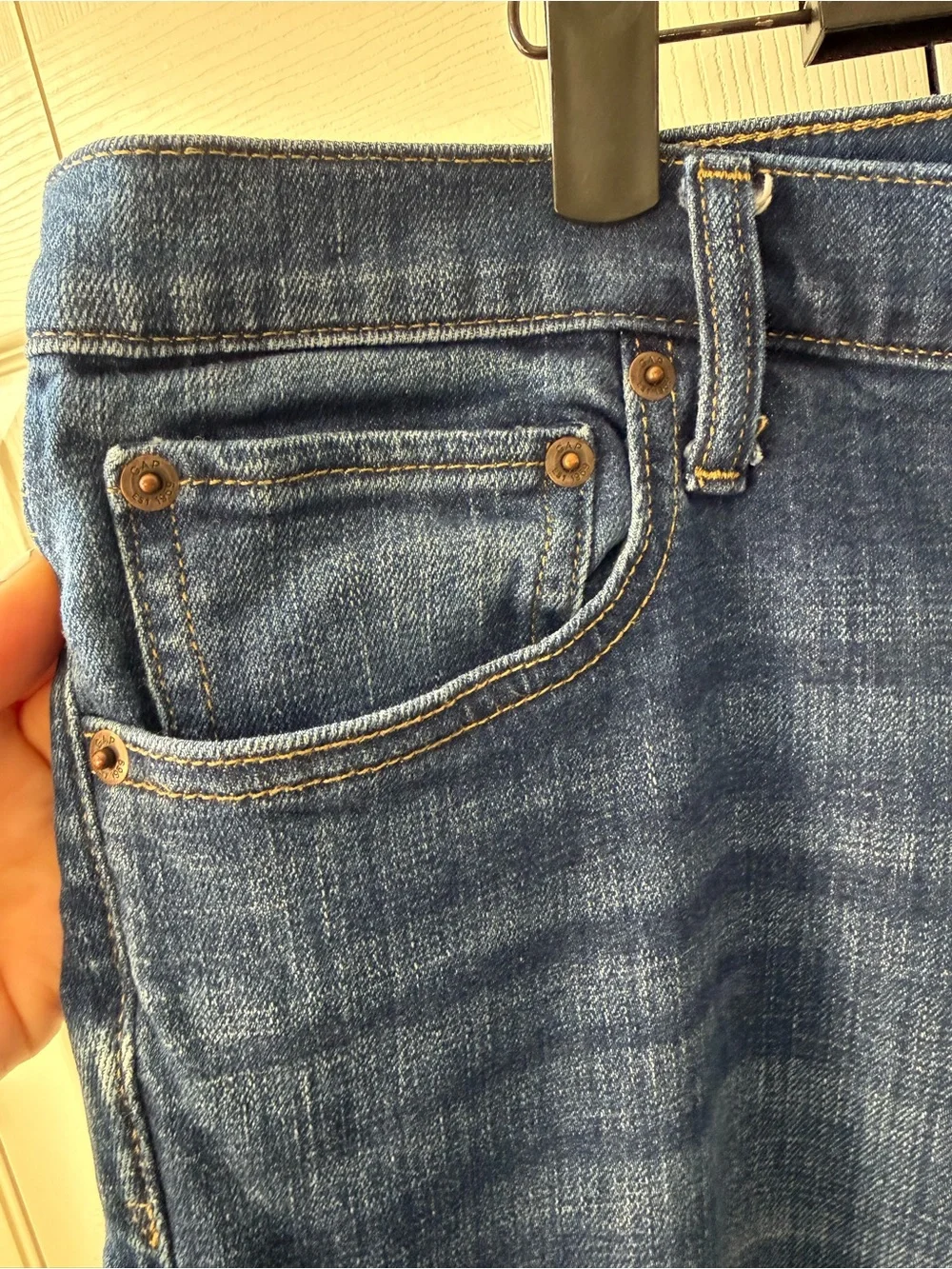 Gap 1969 Authentic Real Straight Jeans Women’s Size 34R Dark Indigo